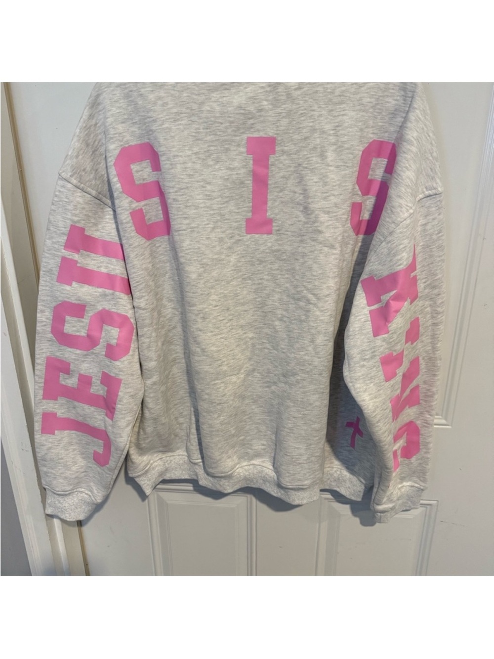 NWOT Altar’d State Jesus is King Crew Neck Sweatshirt L - Picture 3 of 9